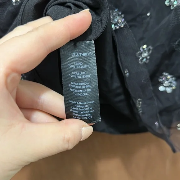 Needle and thread black sequin top - Picture 6 of 6